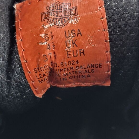 Harley Davidson Black Leather Moto Combat Buckle Boots Women's shoe size 6.5 - Picture 9 of 16